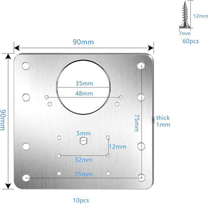 Kit de reparat balamalele slăbite - HingeFix™ - Set 10 buc.