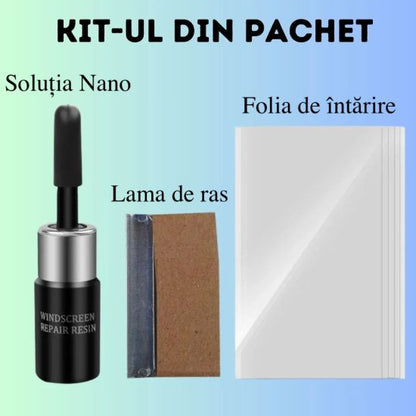 CrackClean™ – Kit Profesional pentru Repararea Sticlei și a Parbrizului