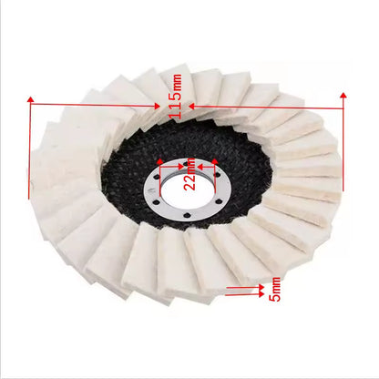 PolishMax™ – Set Discuri Profesionale din Lână pentru Polish și Lustruire (Flex / Polizor Unghiular)