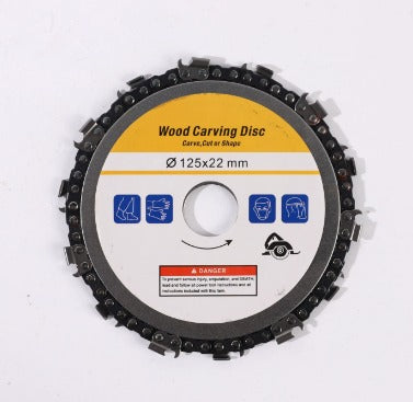 TimberCut™ – Disc Metalic cu Lanț de Drujbă pentru Flex (Polizor Unghiular)